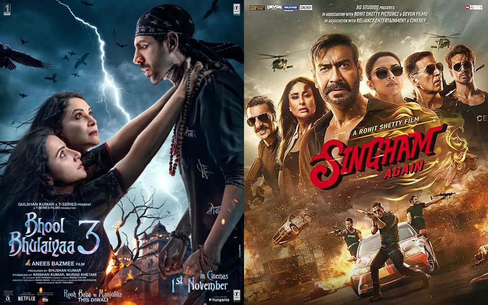 Bhool Bhulaiyaa 3 vs Singham Again Box Office Day 9: Who’s Leading the Race?