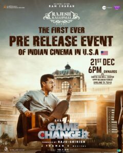 Game Changer Pre-Release Event: Marking a Historic Moment for Indian Cinema in the USA